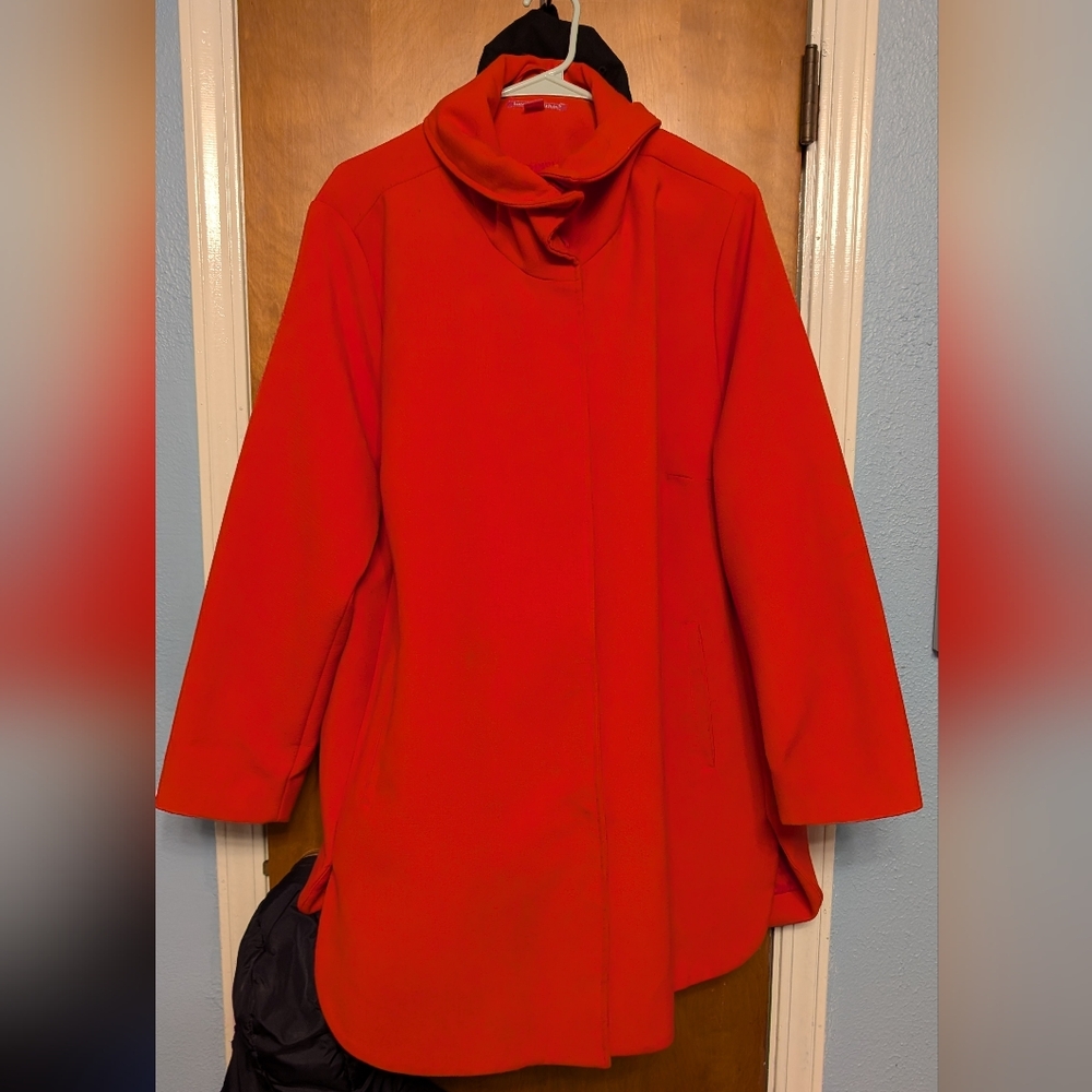 Woman Within Orange Knit Cardigan